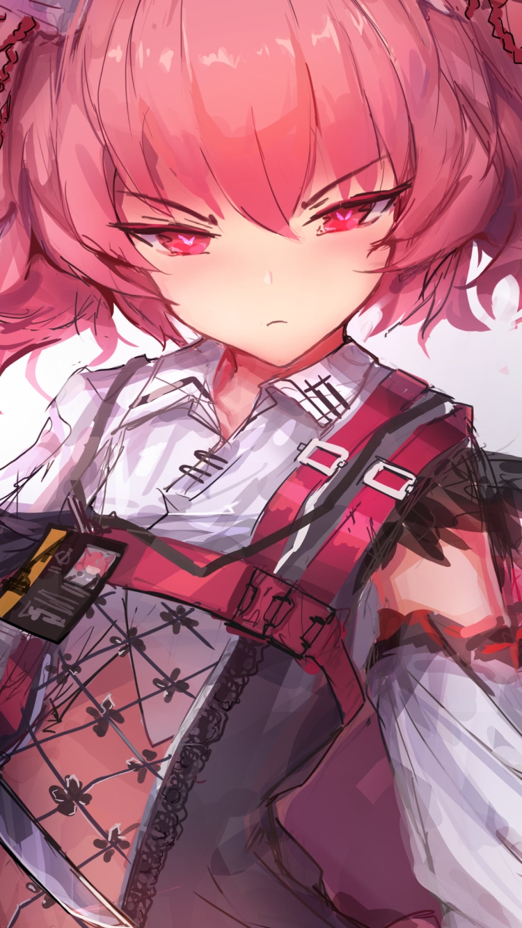 ムッとしているシャマレ / アークナイツの750 x 1334 / スマホ壁紙