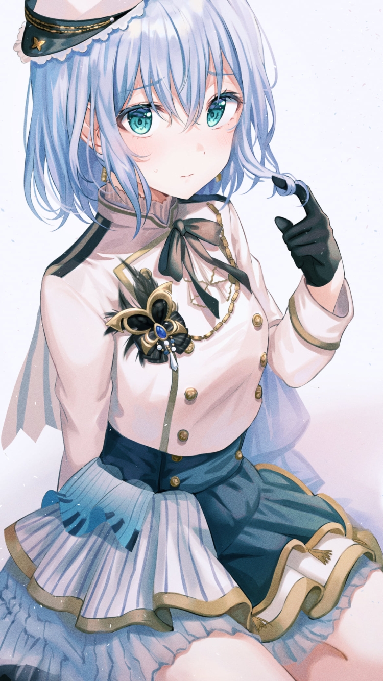地べたに座り指先で髪を触る倉田ましろ / バンドリ！の750 x 1334 / スマホ壁紙
