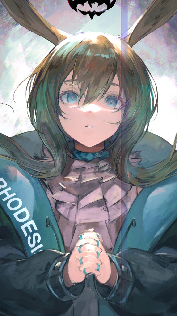 お祈りするアーミヤ / アークナイツの750 x 1334 / スマホ壁紙