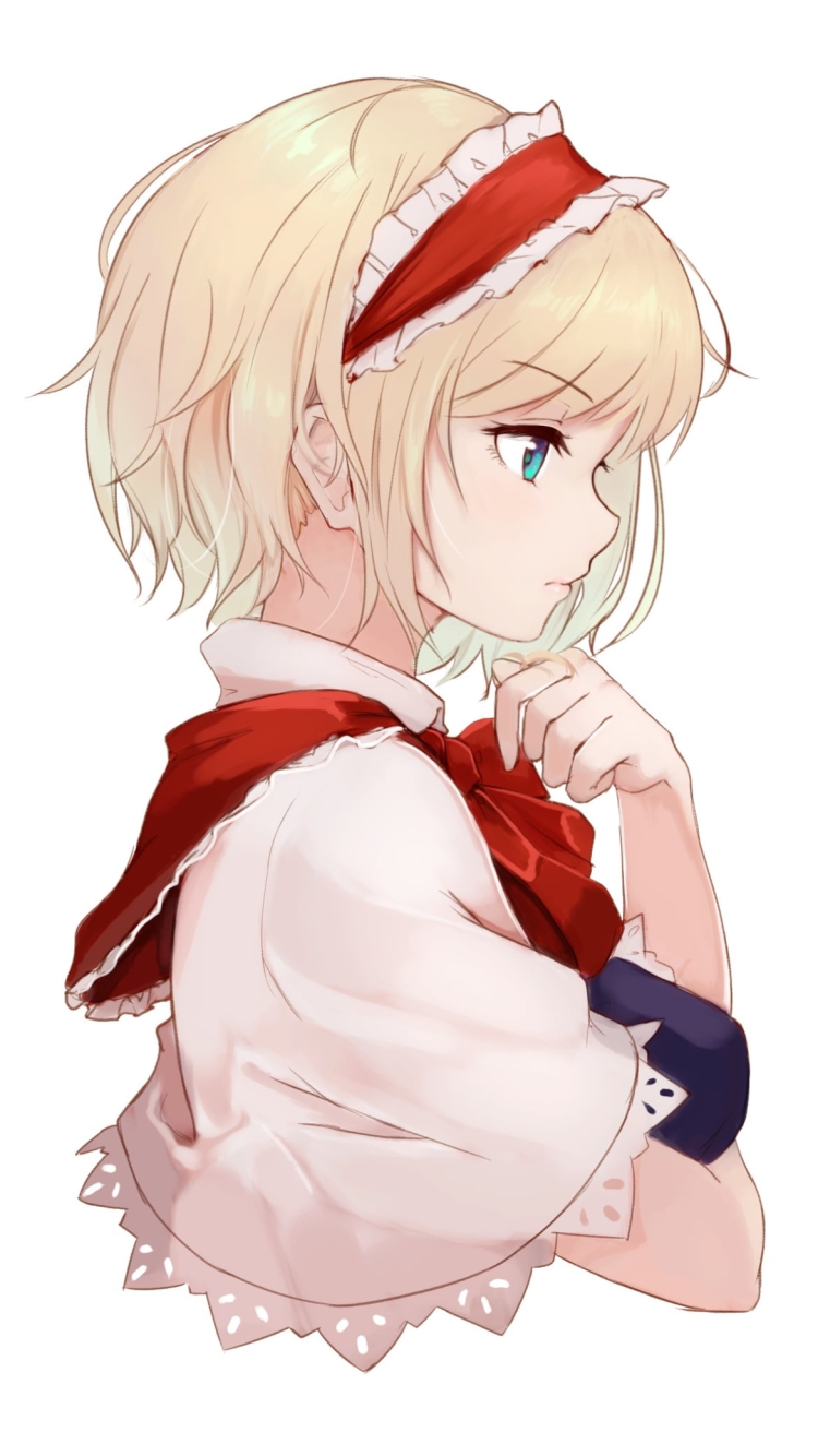 考え込む可愛いアリス・マーガトロイド / 東方の750 x 1334 / スマホ壁紙