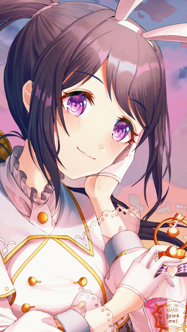 頬杖をつきこちらに微笑む松浦果南（まつうら かなん） / ラブライブ!サンシャイン!!の750 x 1334 / スマホ壁紙