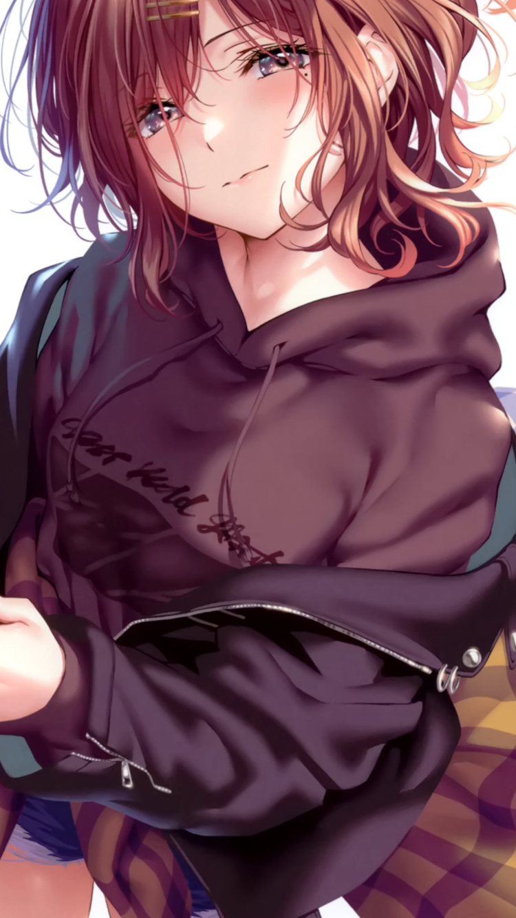 スマホを持ちこちらに微笑む樋口円香 / アイドルマスターシャイニーカラーズの750 x 1334 / スマホ壁紙