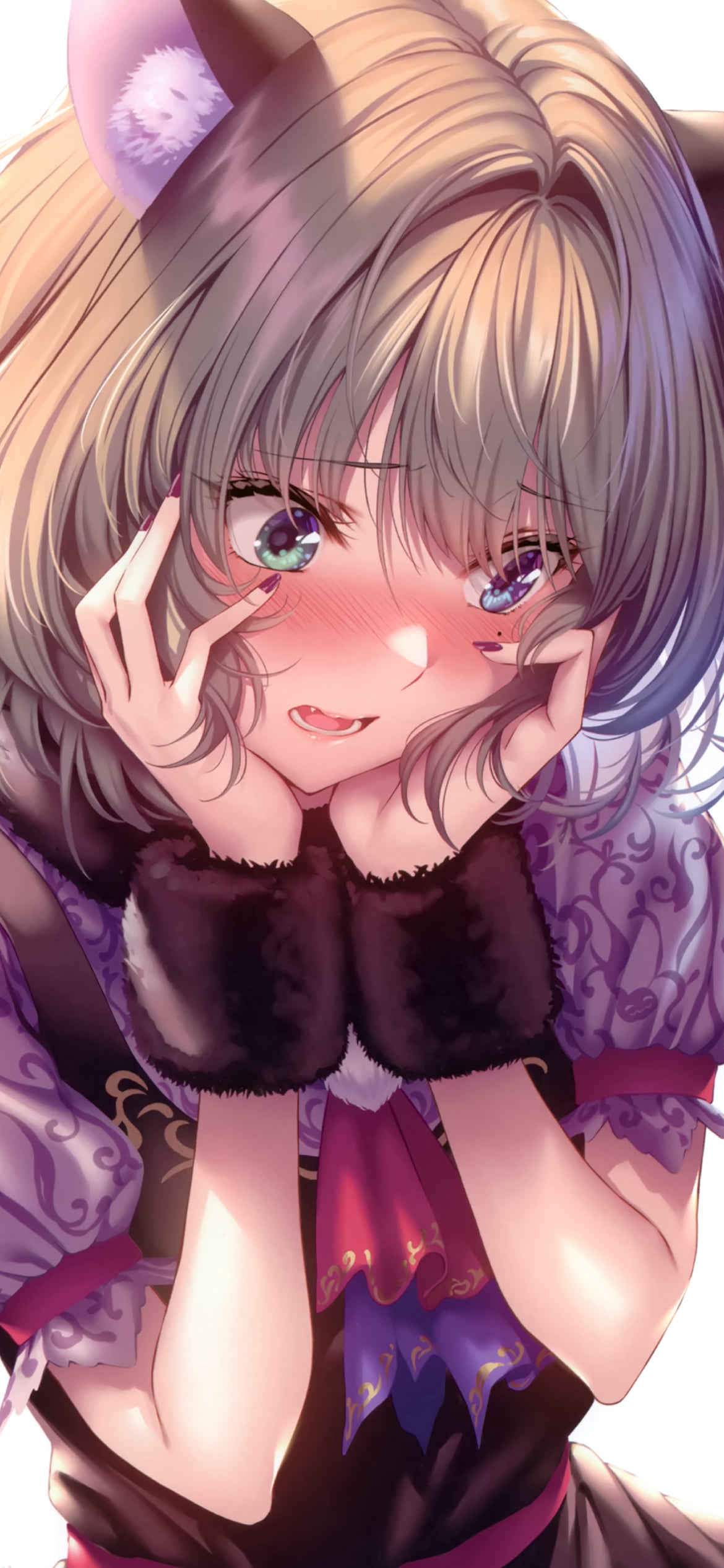 めちゃくちゃ照れている可愛い高垣楓 / アイドルマスターシンデレラガールズの1170 x 2532 / スマホ壁紙
