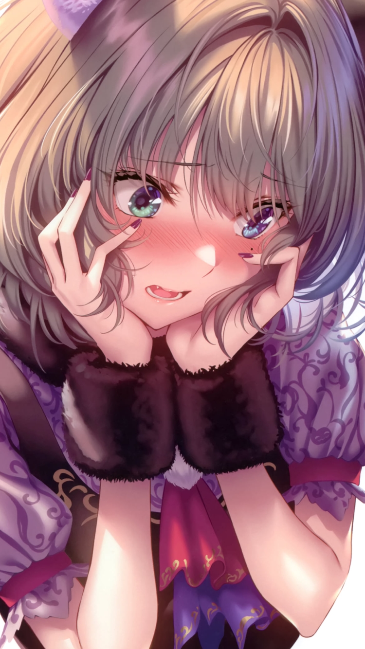 めちゃくちゃ照れている可愛い高垣楓 / アイドルマスターシンデレラガールズの750 x 1334 / スマホ壁紙