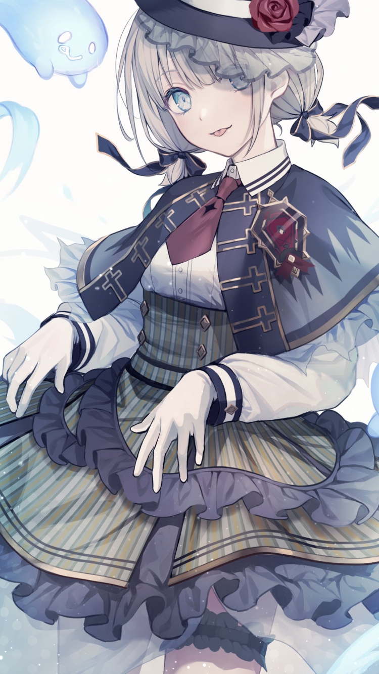 赤い薔薇が付いた帽子を被る芹沢あさひ / アイドルマスターシャイニーカラーズの750 x 1334 / スマホ壁紙