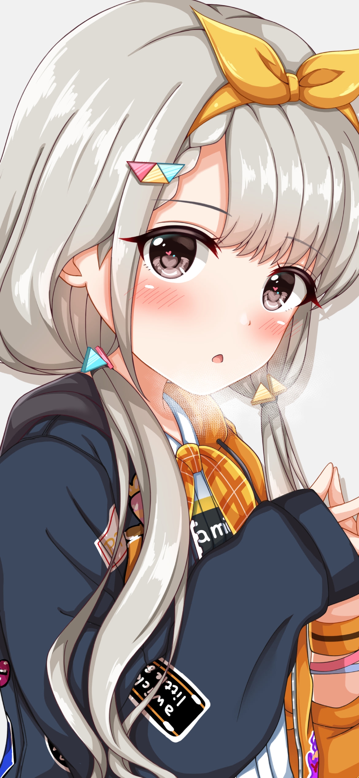 掌を合わせこちらを見つめる久川凪 / アイドルマスターシンデレラガールズ / デレステの1170 x 2532 / スマホ壁紙