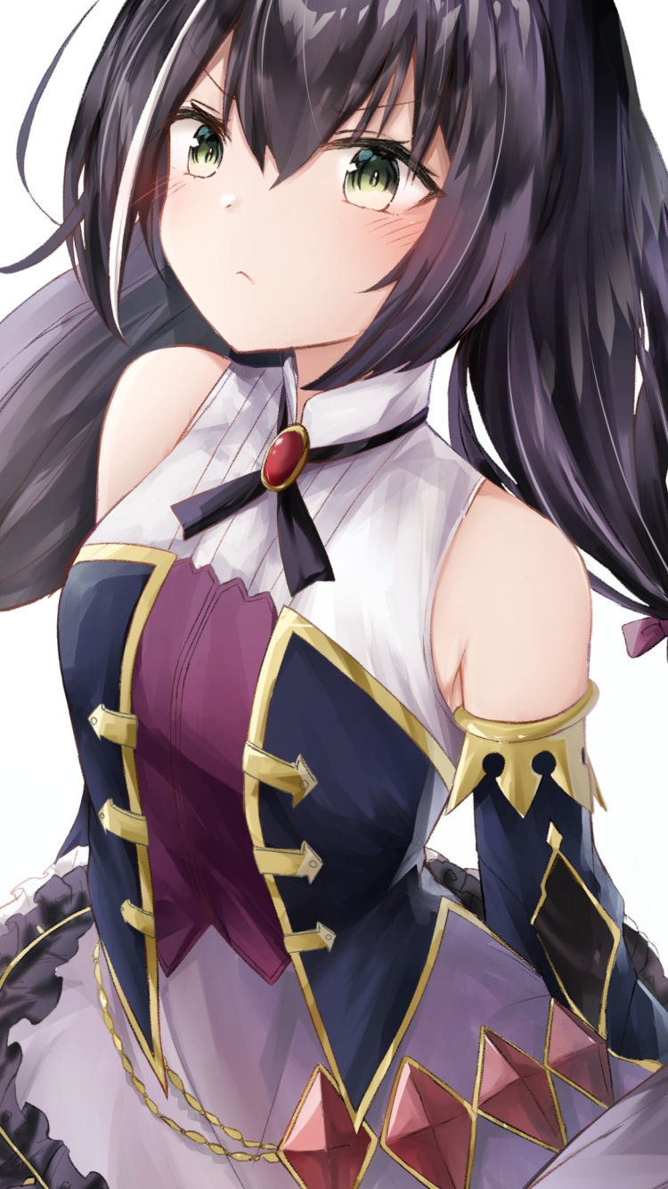赤い宝石がついたドレスを着た可愛いキャル / プリンセスコネクト!re:diveの750 x 1334 / スマホ壁紙