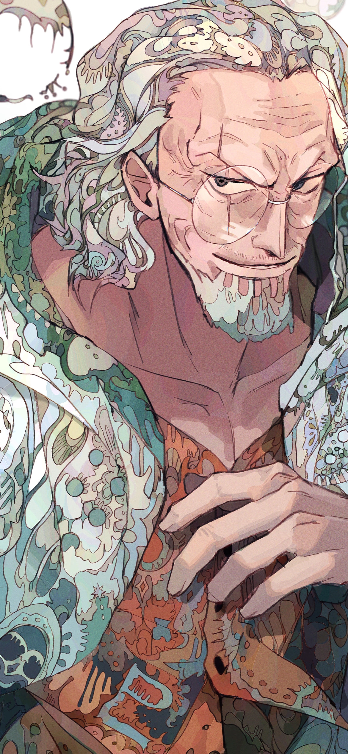 ニヤつくシルバーズ・レイリー / ワンピース / ONE PIECEの1170 x 2532 / スマホ壁紙
