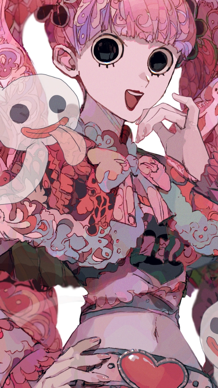 口元に手をあてるペローナ / 大きな黒目 / ワンピース / ONE PIECEの750 x 1334 / スマホ壁紙