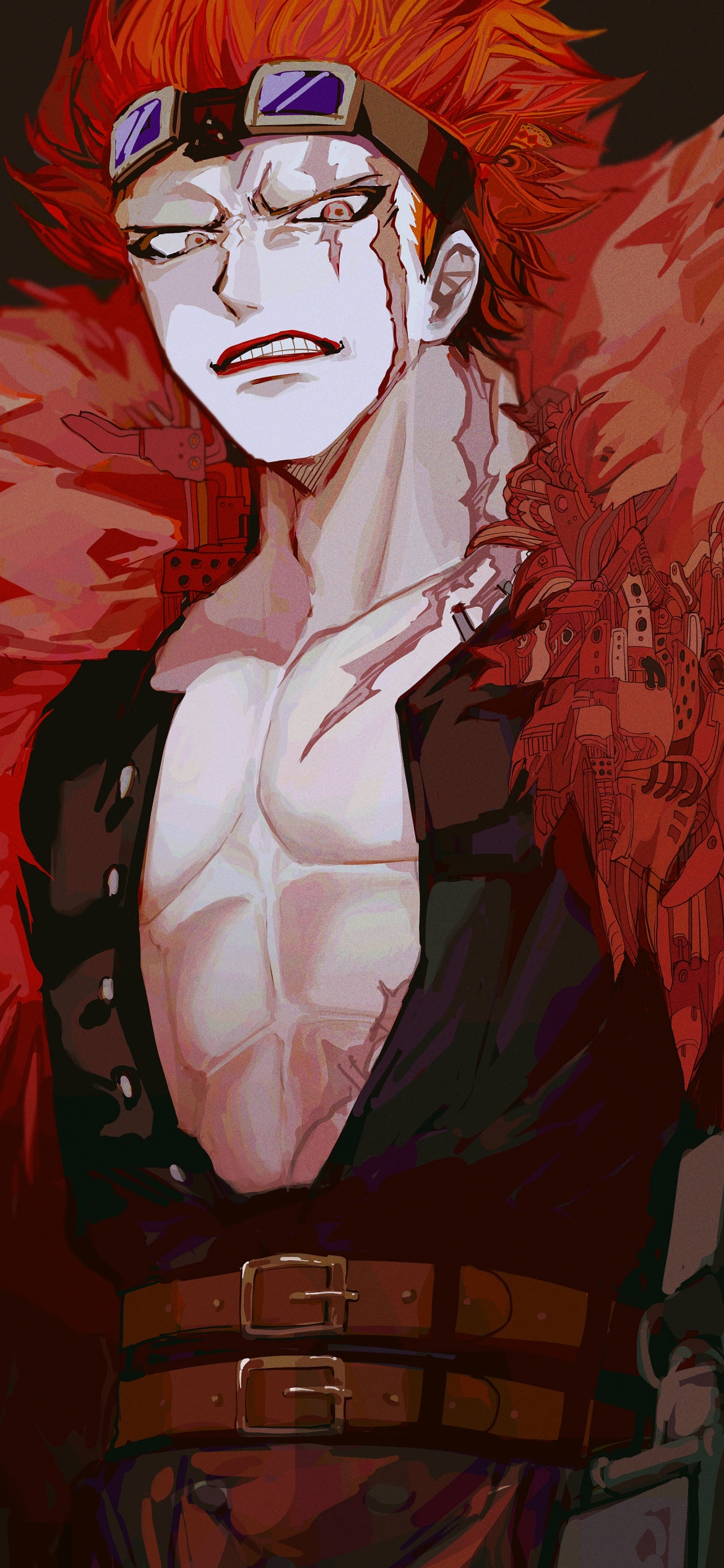 睨みつけるユースタス・キッド / かっこいい / ワンピース / ONE PIECEの1170 x 2532 / スマホ壁紙