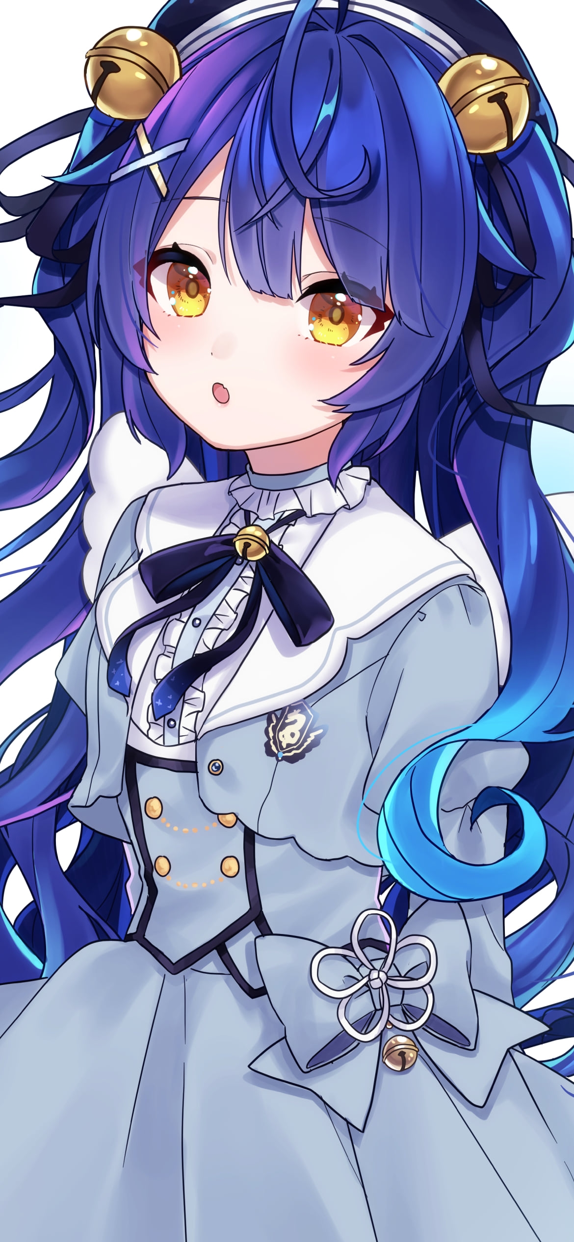 淡い水色のドレスを着た可愛い天宮こころ / にじさんじ / バーチャルYouTuber / Vtuberの1170 x 2532 / スマホ壁紙