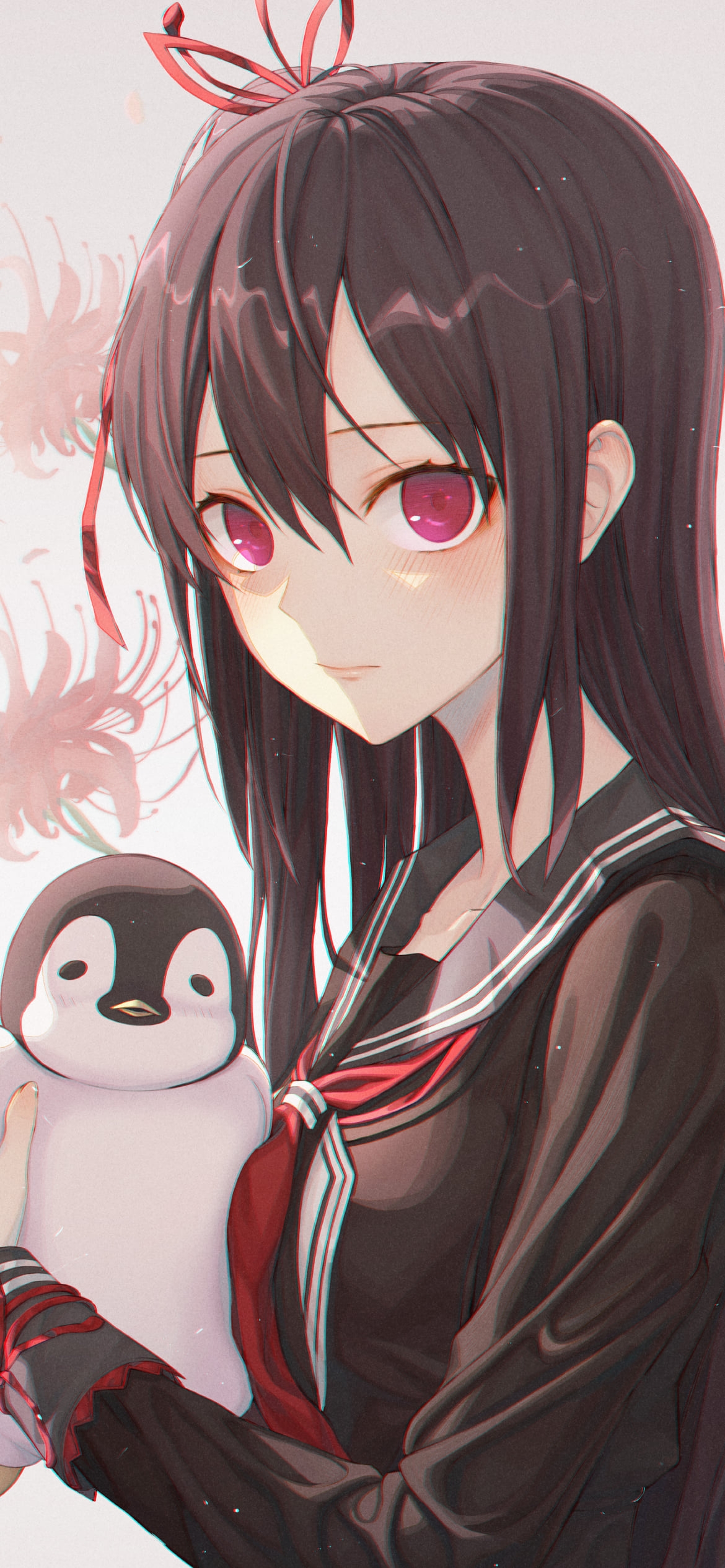 ペンギンを抱くジェーン / キングスレイドの1170 x 2532 / スマホ壁紙