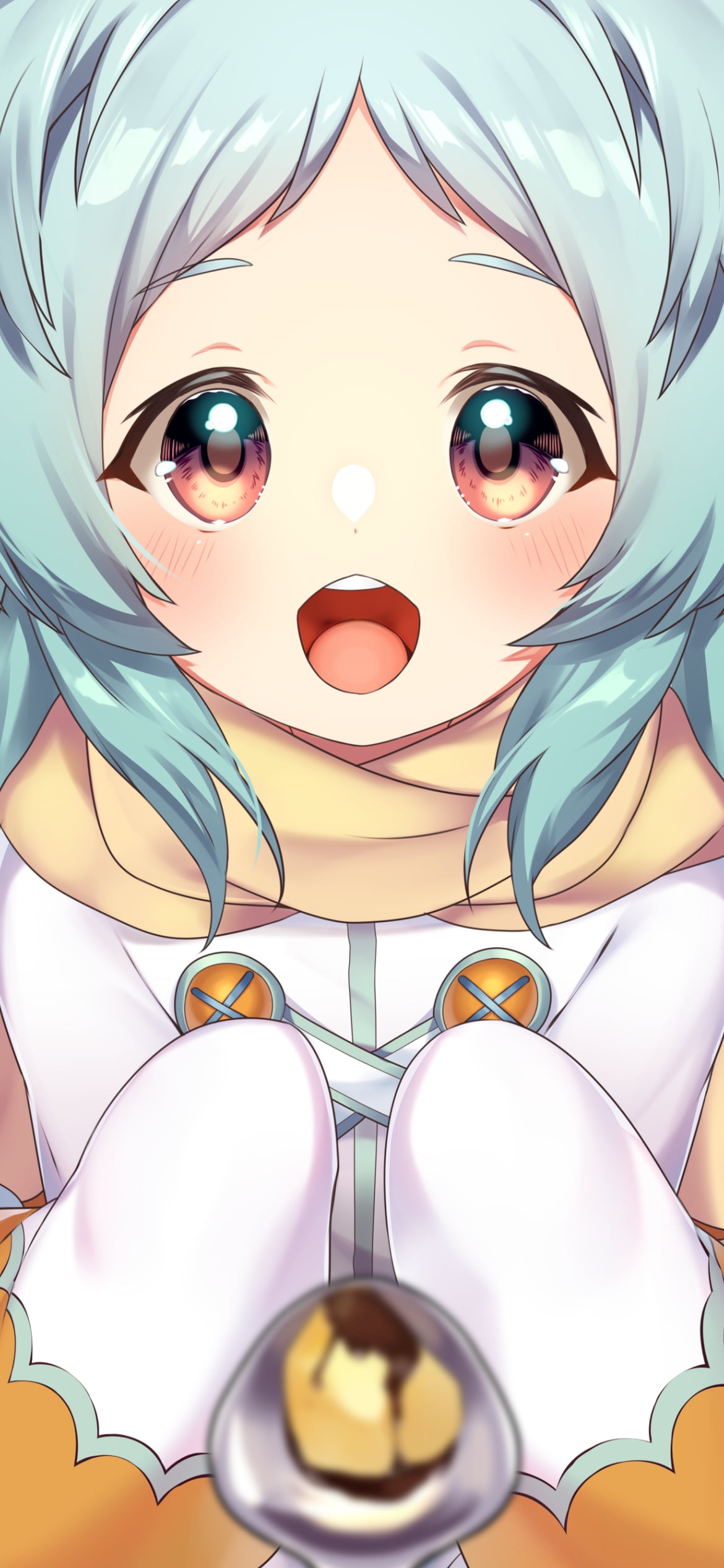 プリンにテンション上がるミヤコ / プリンセスコネクト!Re:diveの1170 x 2532 / スマホ壁紙