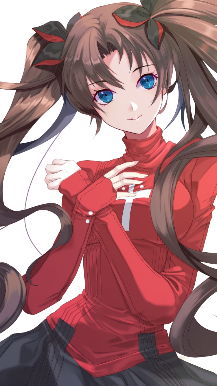 胸元で手を交差する遠坂凛 / fate/grand orderの750 x 1334 / スマホ壁紙