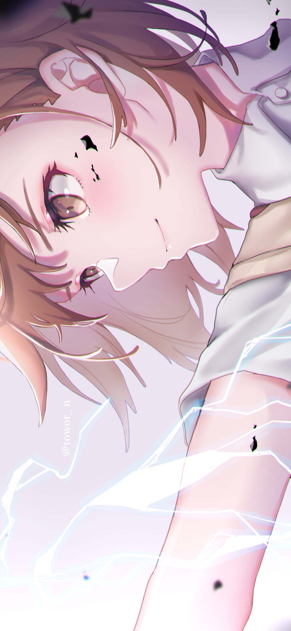 電撃を放つ凛々しい御坂美琴 / とある科学の超電磁砲の1170 x 2532 / スマホ壁紙