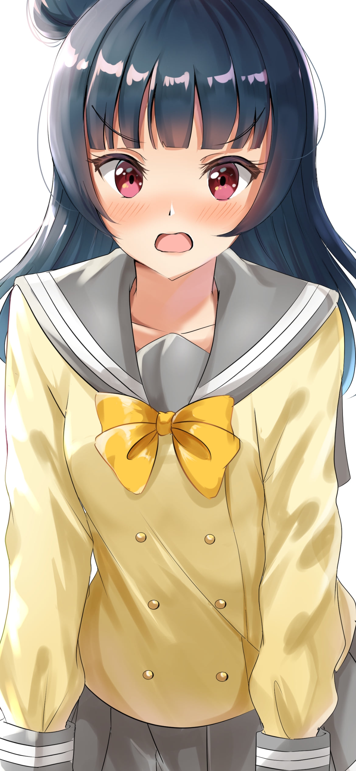 恥ずかしがってる津島善子 / ラブライブ!サンシャイン!!の1170 x 2532 / スマホ壁紙