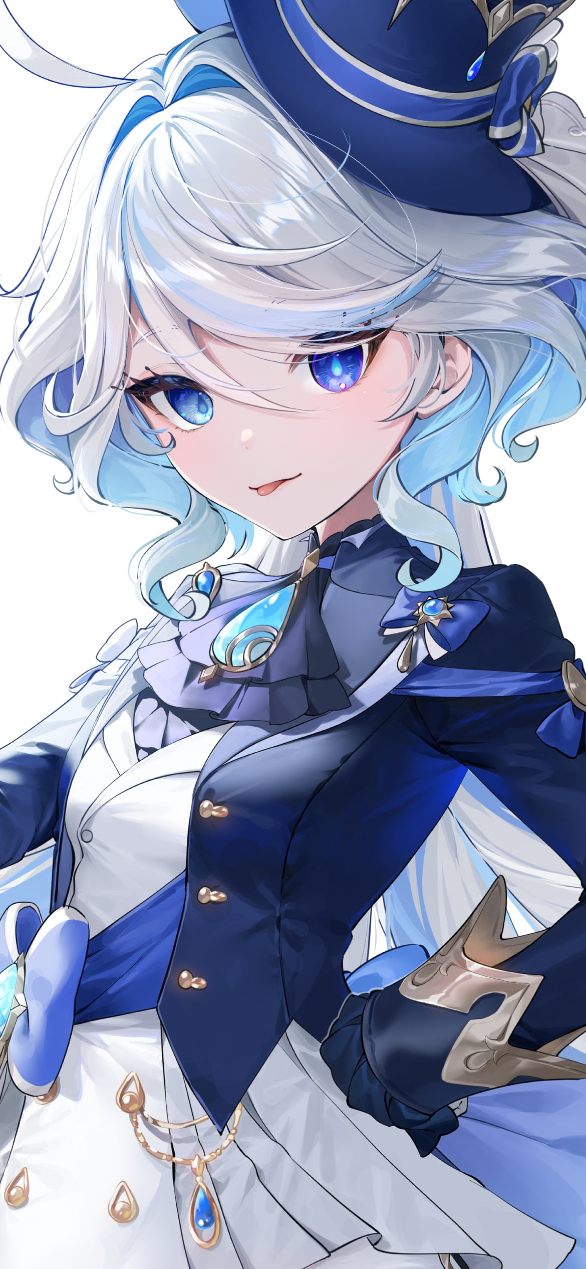 腰に手をあてる可愛いフリーナ / 原神の1170 x 2532 / スマホ壁紙