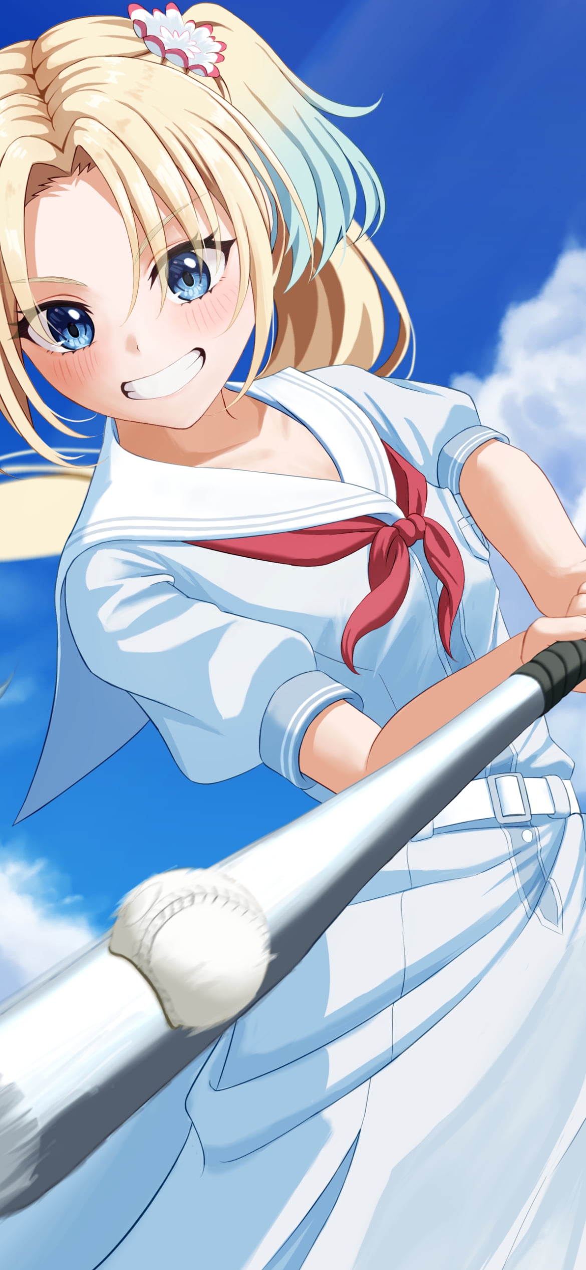 フルスイングする大沢瑠璃乃 / link!like!ラブライブ!の1170 x 2532 / スマホ壁紙