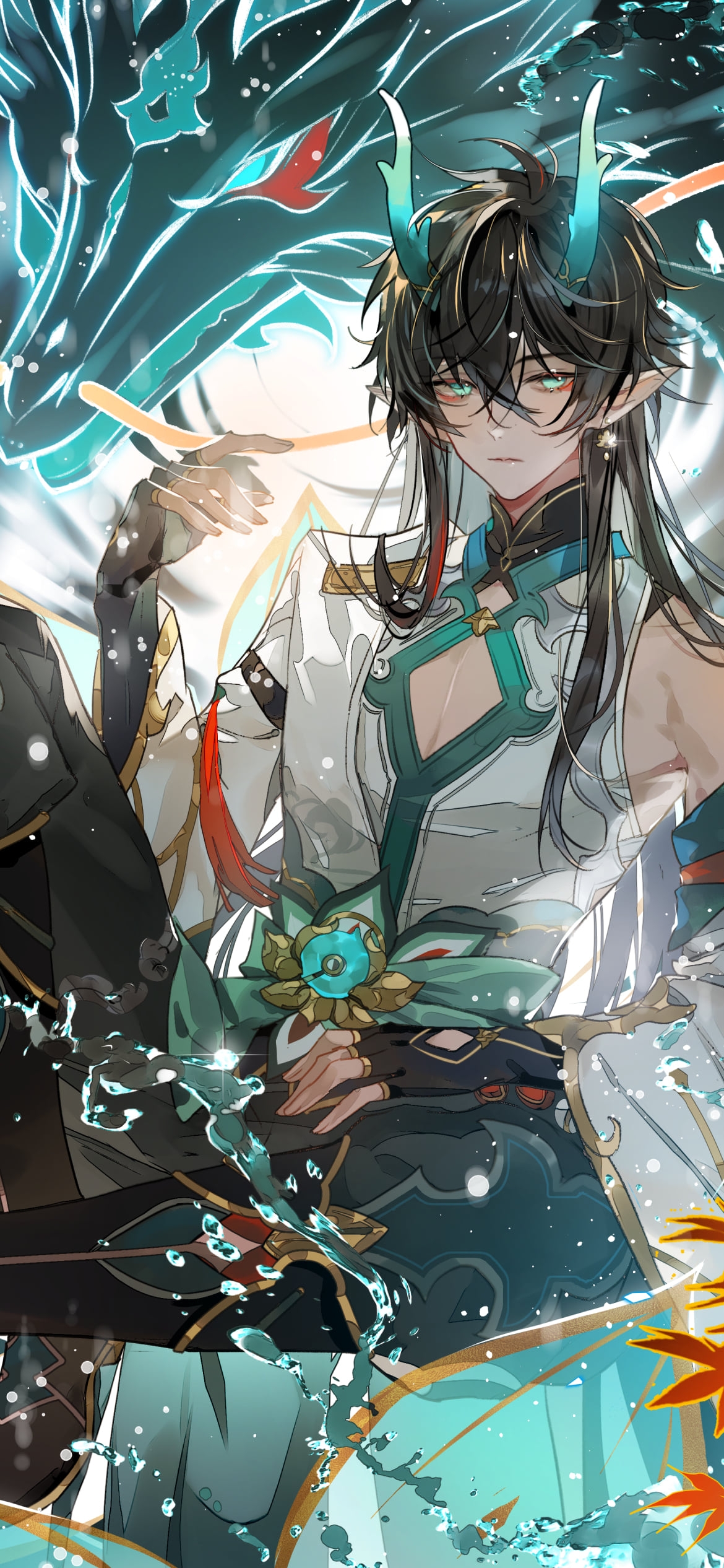 こちらを見つめる丹恒（たんこう） / 飲月 / 崩壊:スターレイルの1170 x 2532 / スマホ壁紙