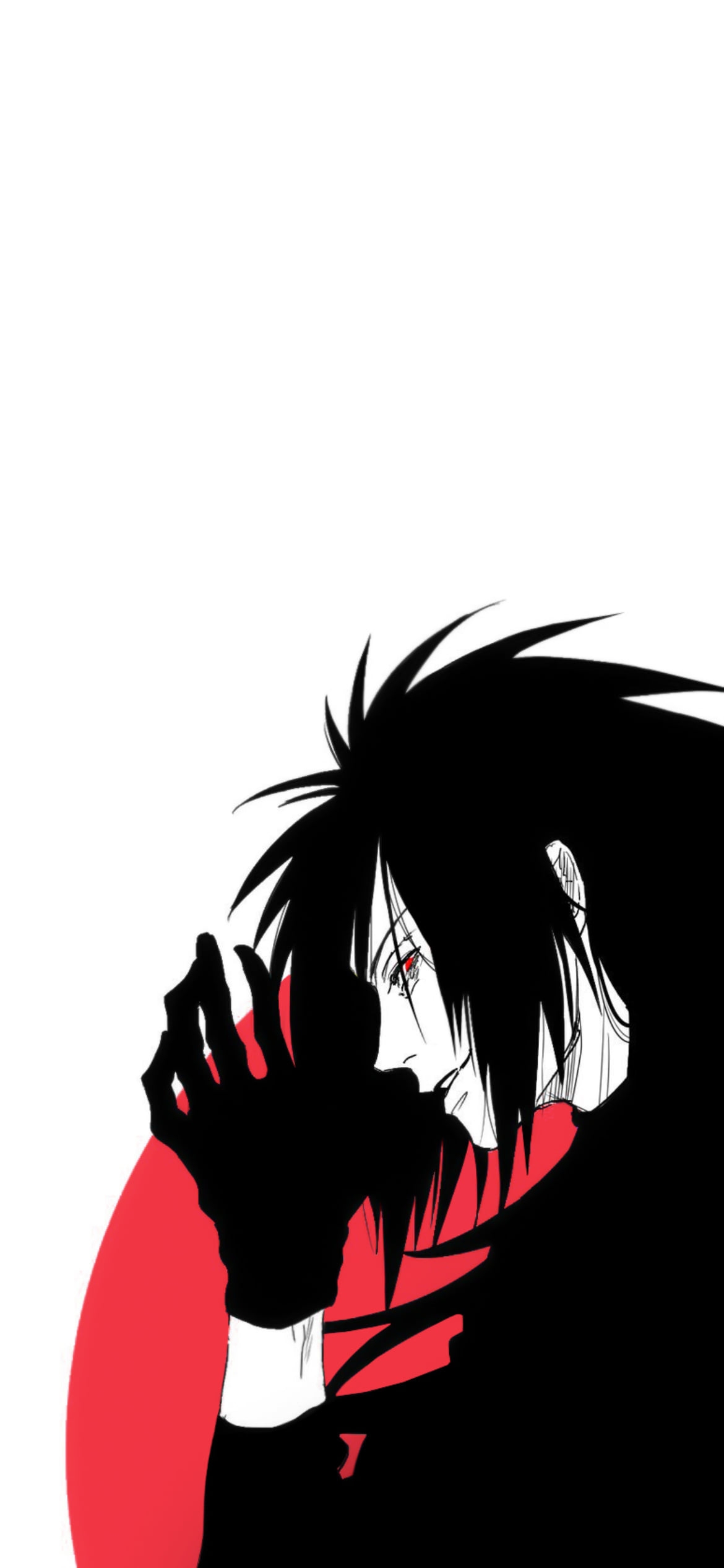 赤い月とかっこいいうちはマダラ / NARUTOの1170 x 2532 / スマホ壁紙