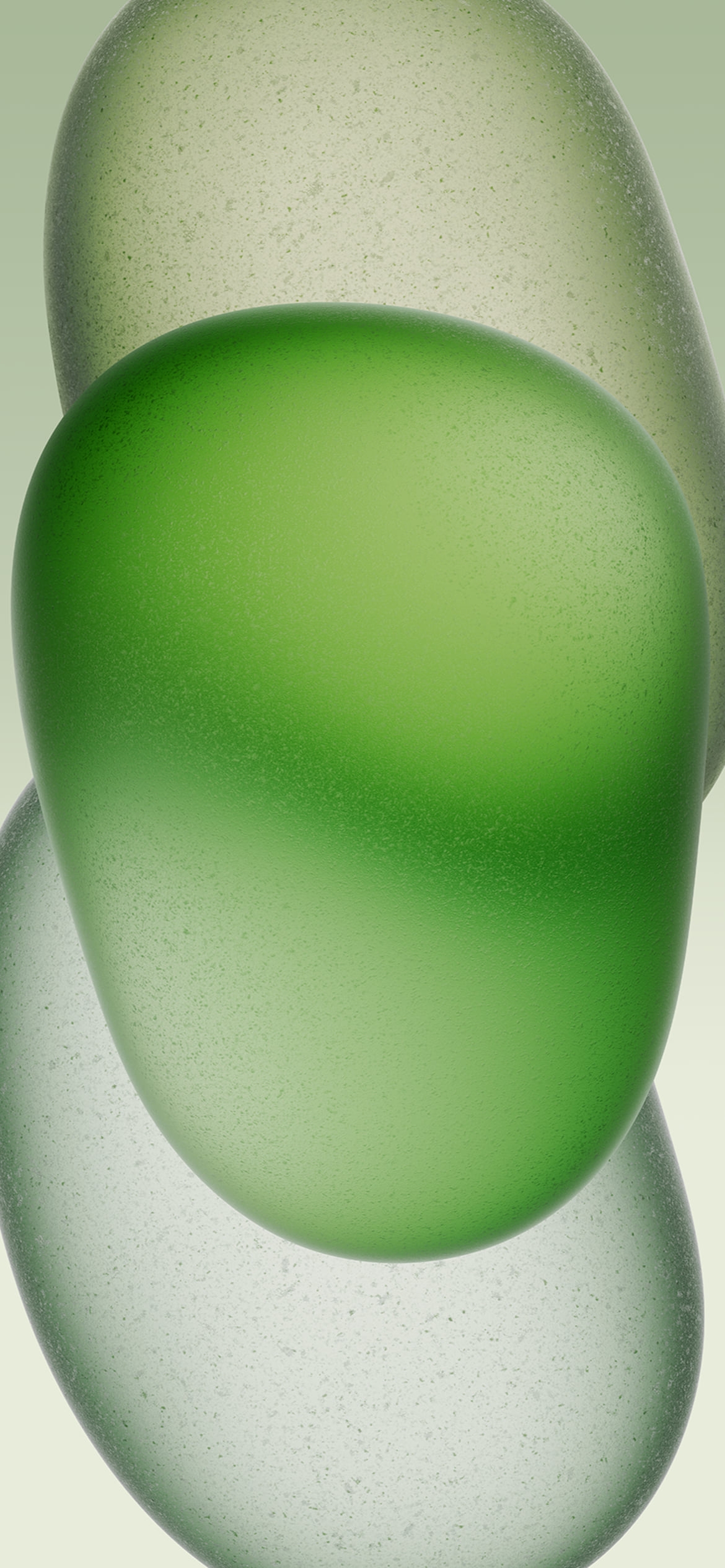 緑のゼリー状のオブジェクトの1170 x 2532 / スマホ壁紙