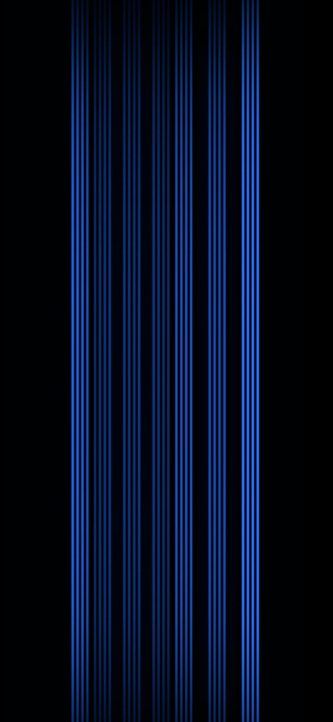 青く光るボーダー・縦線 / iPhone 15の1170 x 2532 / スマホ壁紙