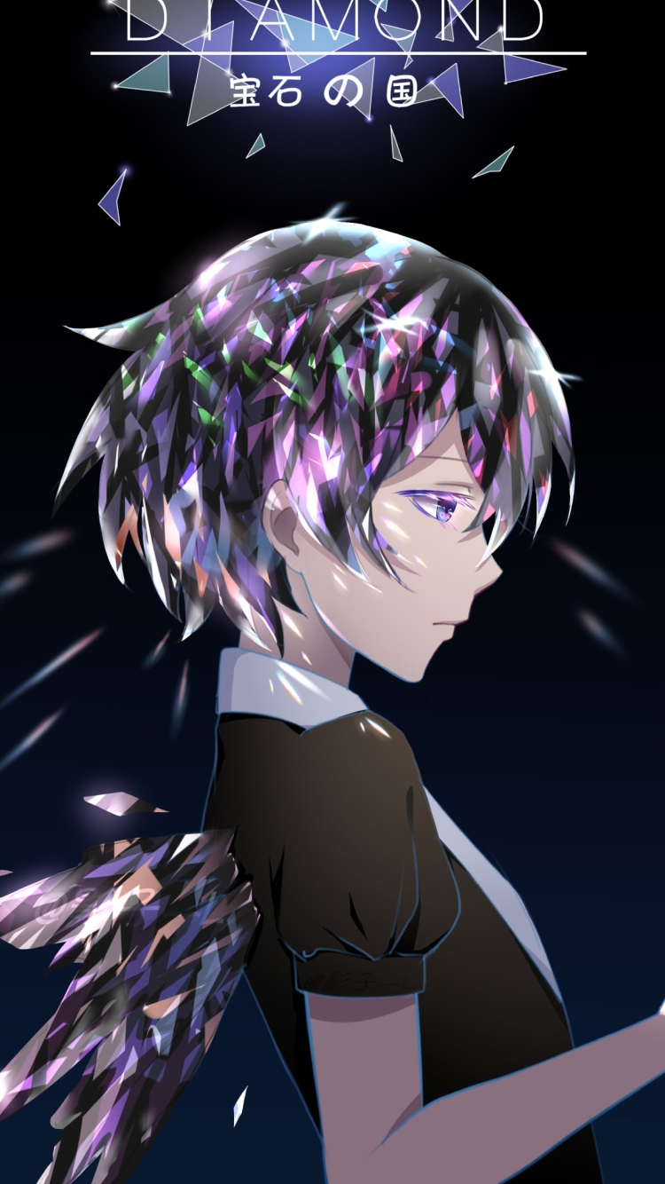 ダイヤモンド / 横顔 / DIAMOND / 宝石の国の750 x 1334 / スマホ壁紙