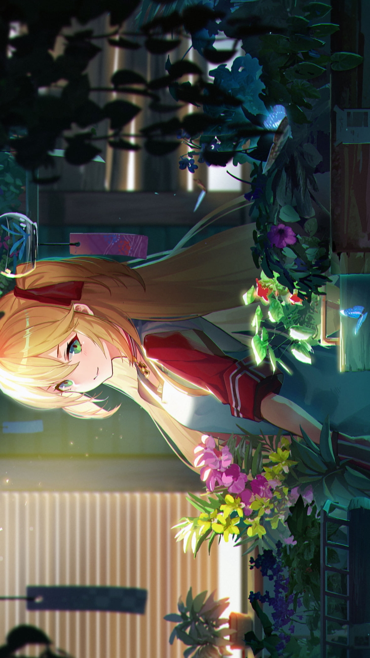 花屋で働くアドミラル・ヒッパー / 重巡洋艦 / アズールレーンの750 x 1334 / スマホ壁紙