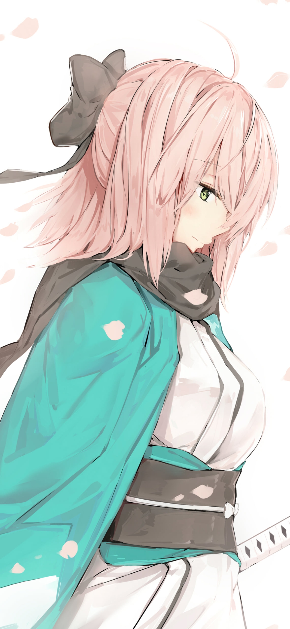 うつむく沖田総司 / Fateの1170 x 2532 / スマホ壁紙