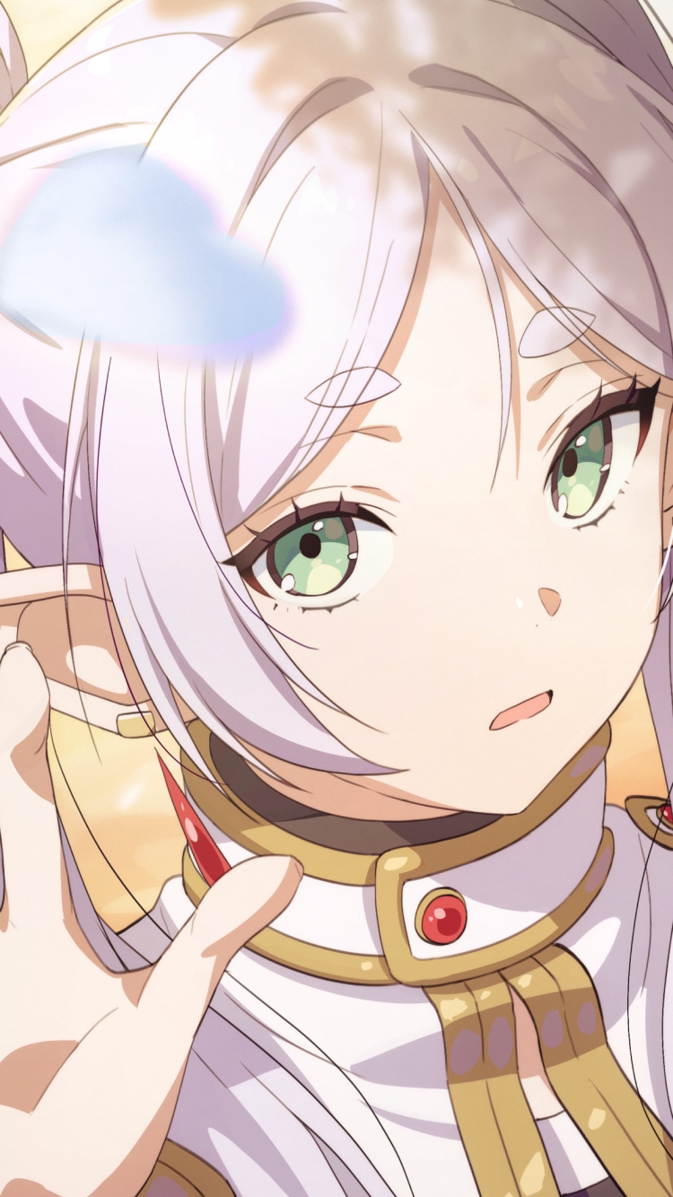 右手をかざす可愛いフリーレン / 葬送のフリーレンの750 x 1334 / スマホ壁紙