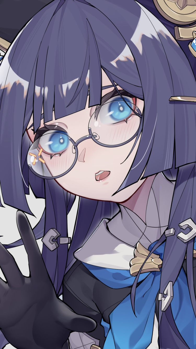 手を振る眼鏡をかけたペラ / 崩壊:スターレイルの750 x 1334 / スマホ壁紙