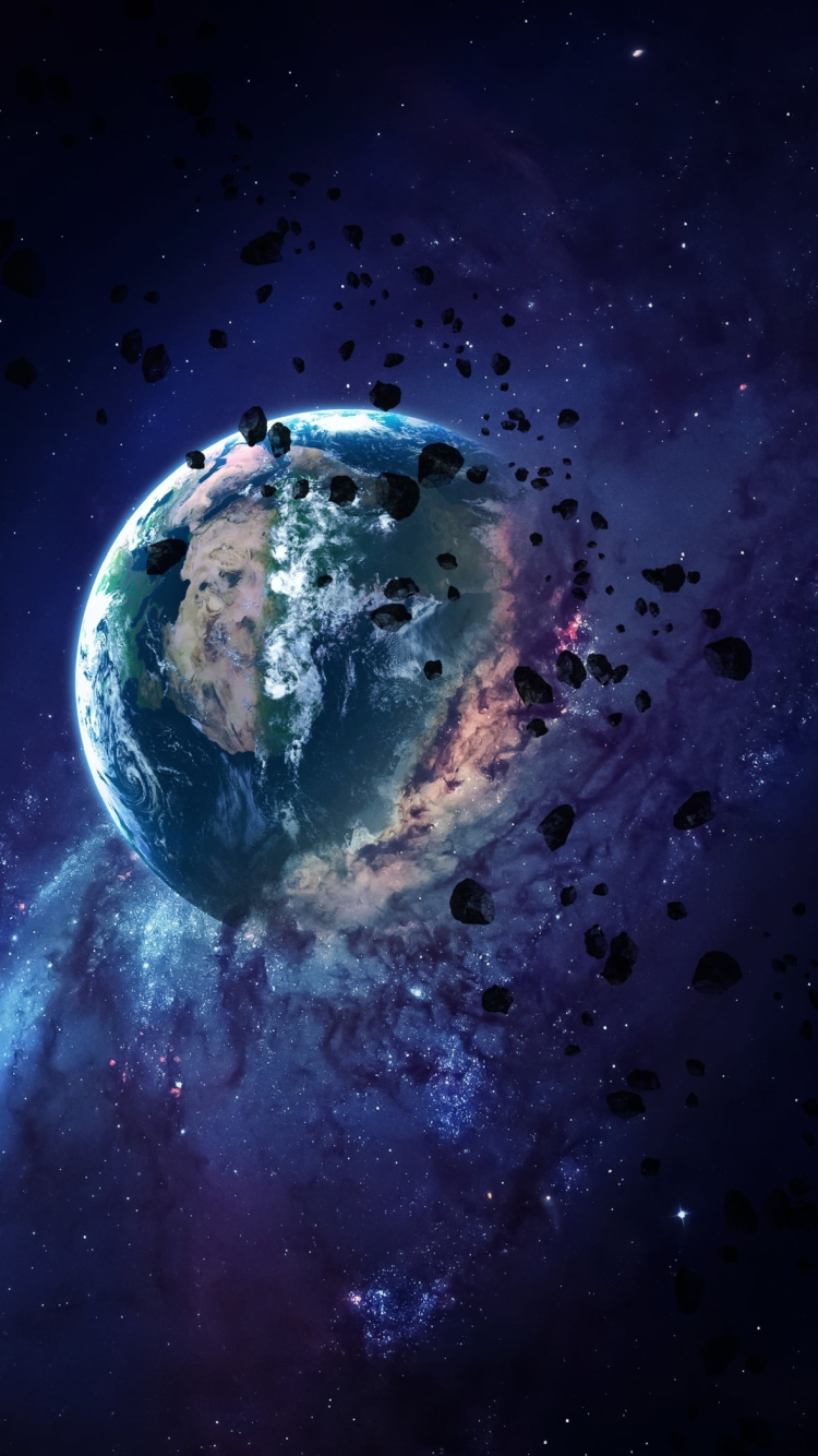 崩壊する惑星 / 綺麗 / 宇宙の750 x 1334 / スマホ壁紙