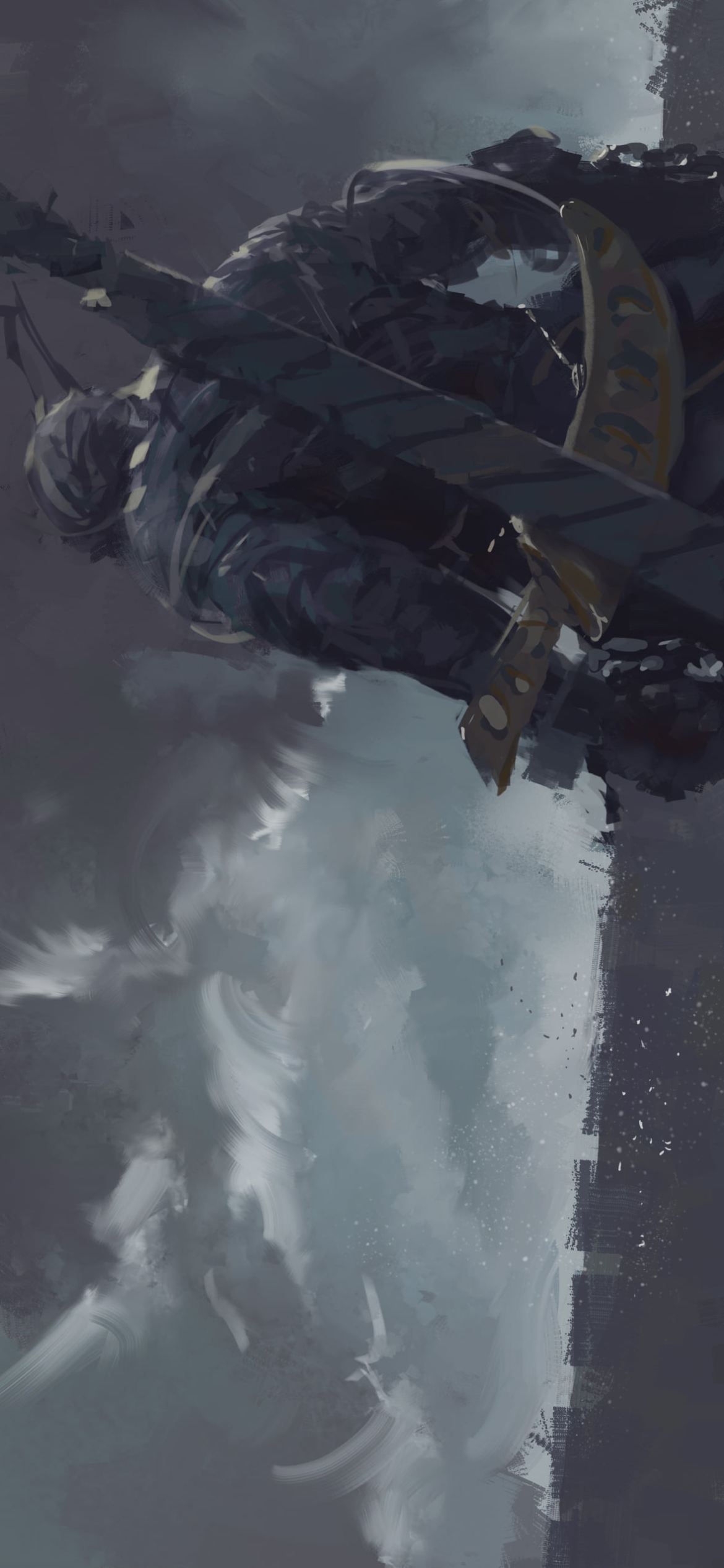 包帯でグルグル巻きの戦士 / Ghost Bladeの1170 x 2532 / スマホ壁紙