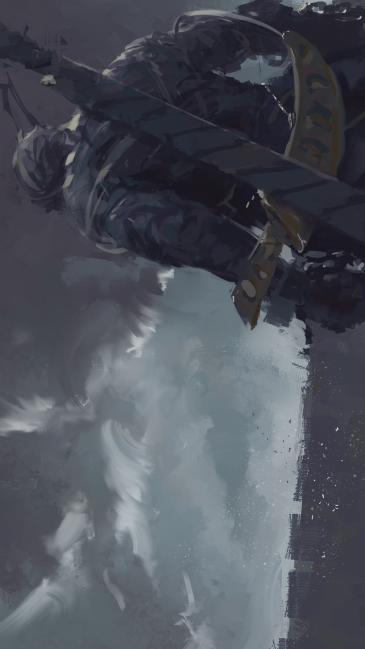 包帯でグルグル巻きの戦士 / Ghost Bladeの750 x 1334 / スマホ壁紙