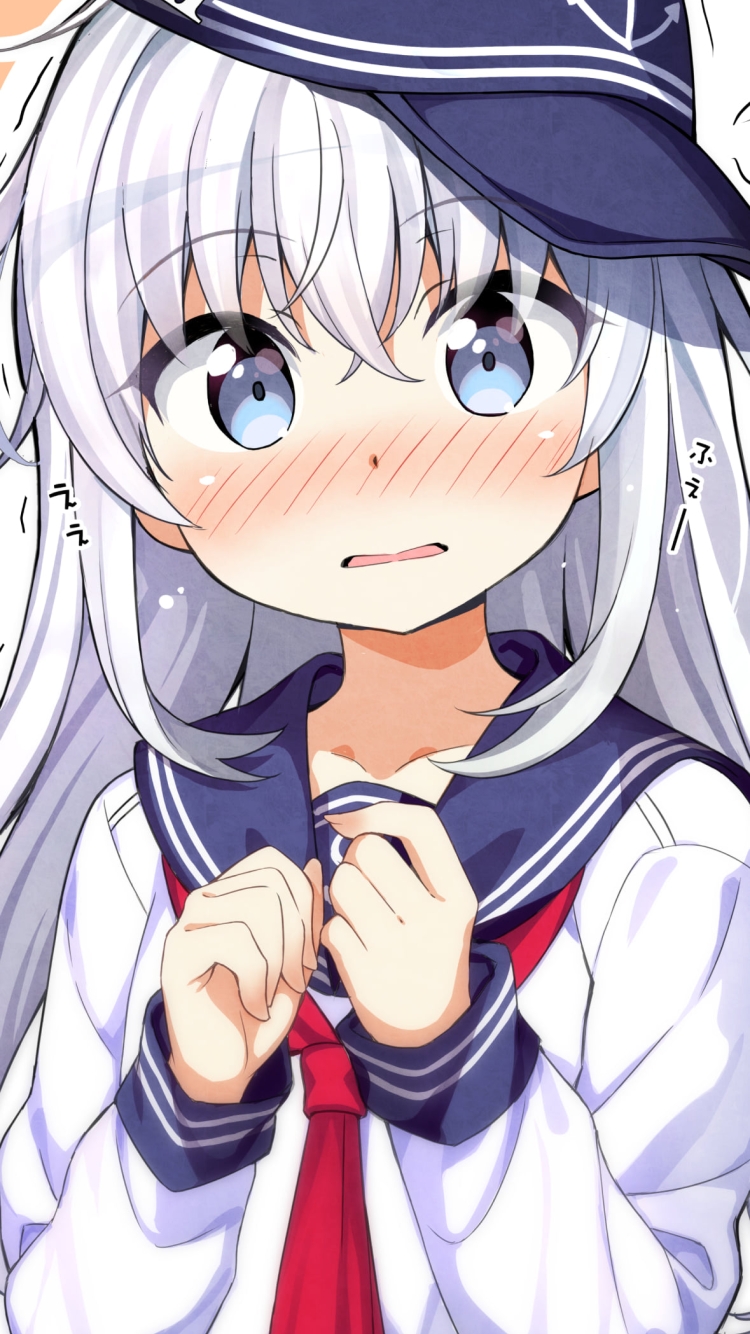 ピクッとしている響 / 艦隊これくしょんの750 x 1334 / スマホ壁紙