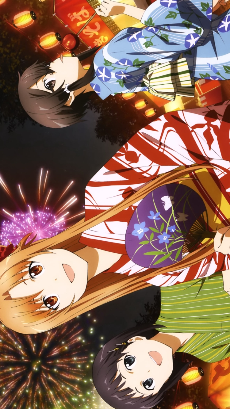 アスナ / 朝田詩乃 / 桐ヶ谷直葉 / 夏祭り / SAO / ソードアートオンラインの750 x 1334 / スマホ壁紙