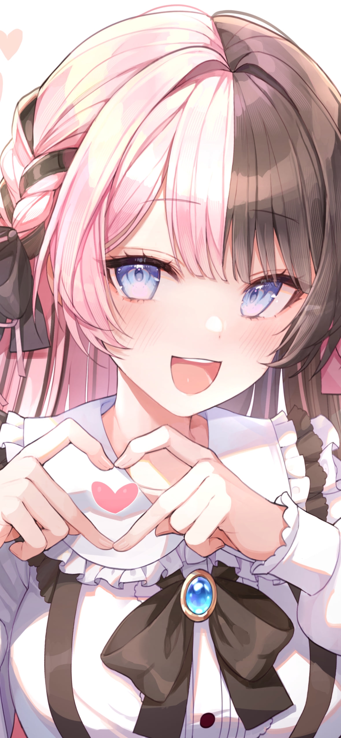 両手でハートを作る可愛い橘ひなの / ぶいすぽっ! / バーチャルYouTuber / Vtuberの1170 x 2532 / スマホ壁紙