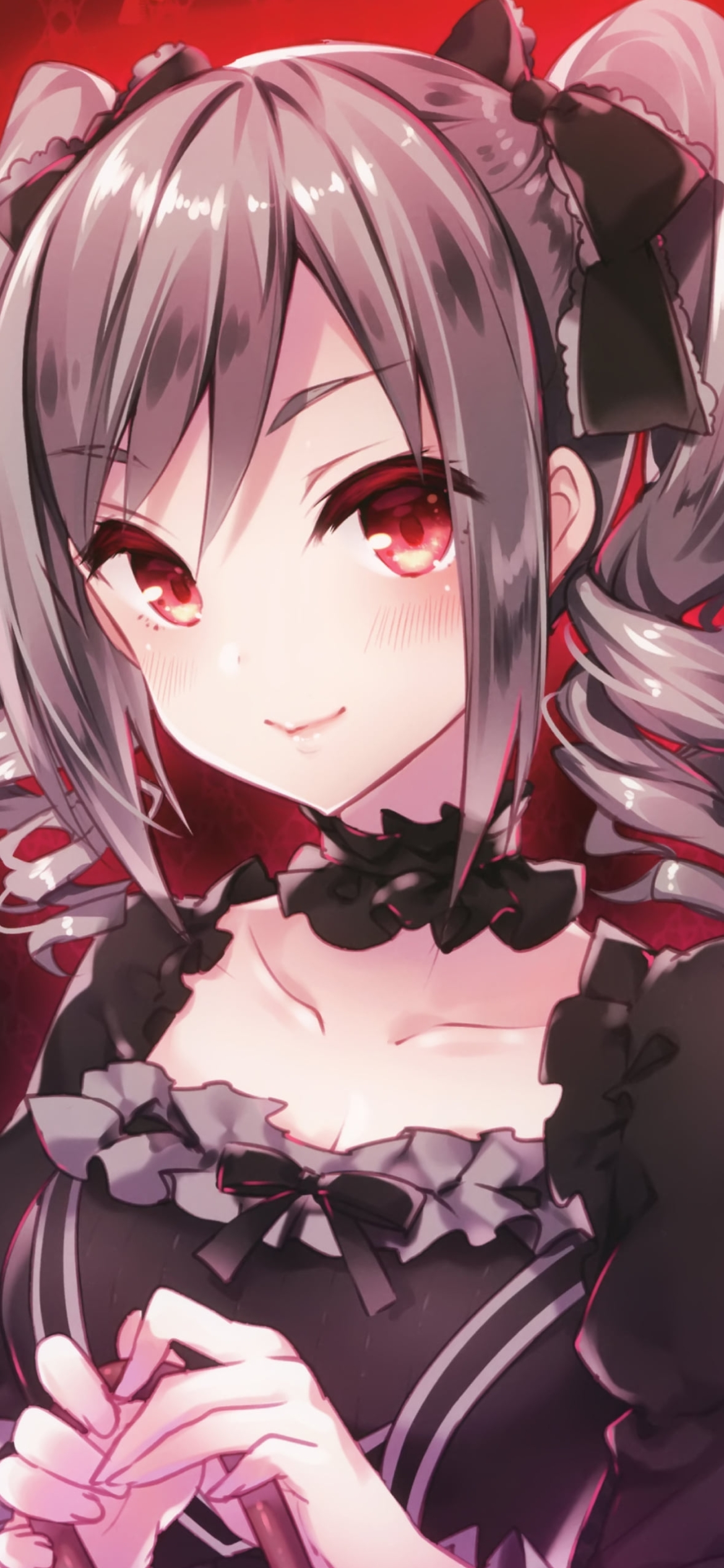 黒いドレスを着た可愛い神崎蘭子(かんざきらんこ) / アイドルマスター / アイドルマスターシンデレラガールズの1170 x 2532 / スマホ壁紙