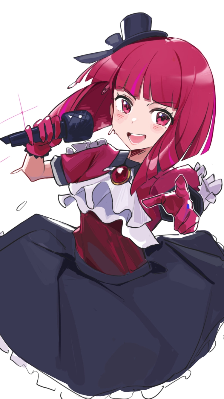 ステージ上で唄う有馬かな / 赤いブローチ / 推しの子の750 x 1334 / スマホ壁紙