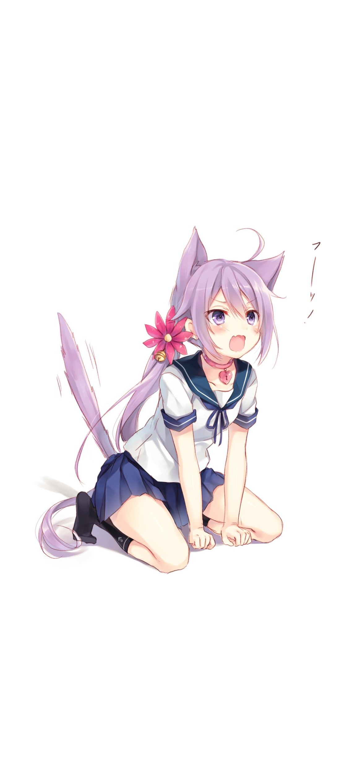 猫の真似をする可愛い曙 / 艦隊これくしょんの1170 x 2532 / スマホ壁紙