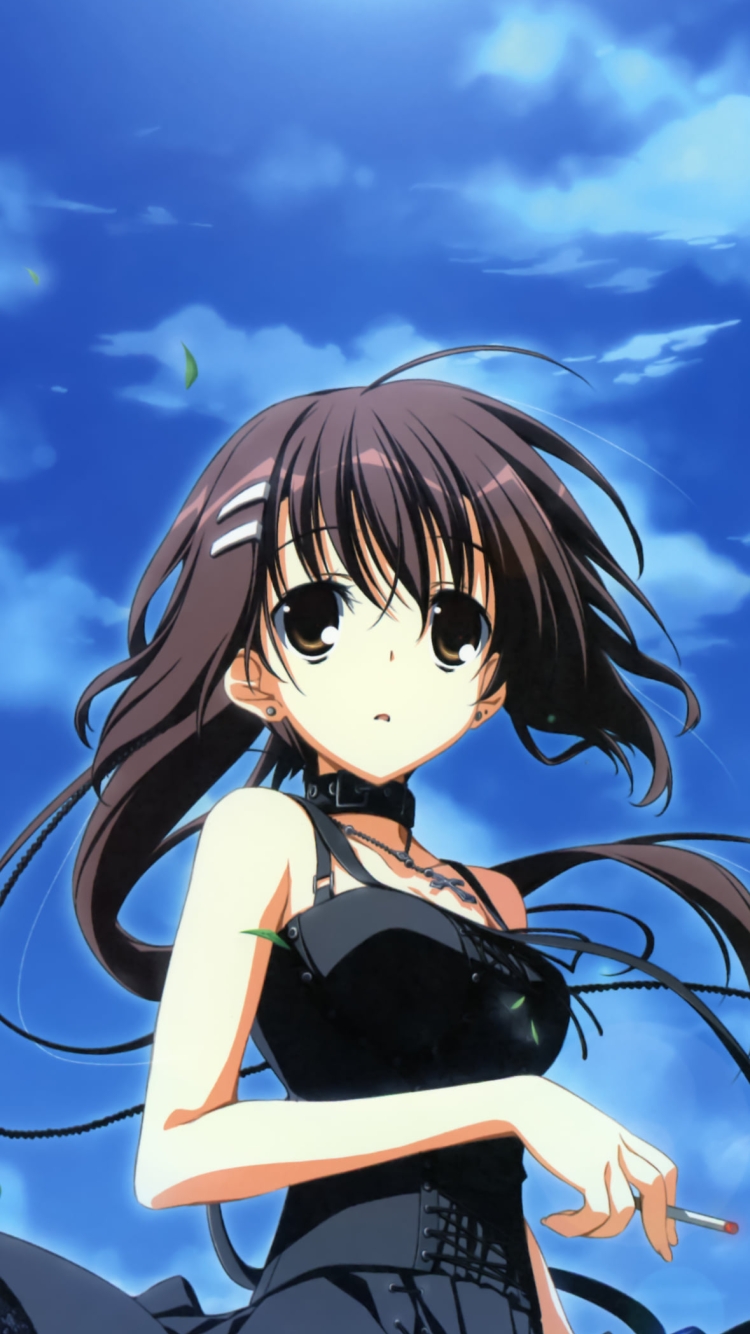 黒いドレスを着てタバコを持つ水上由岐(かわしまりの) / 素晴らしき日々~不連続存在~の750 x 1334 / スマホ壁紙