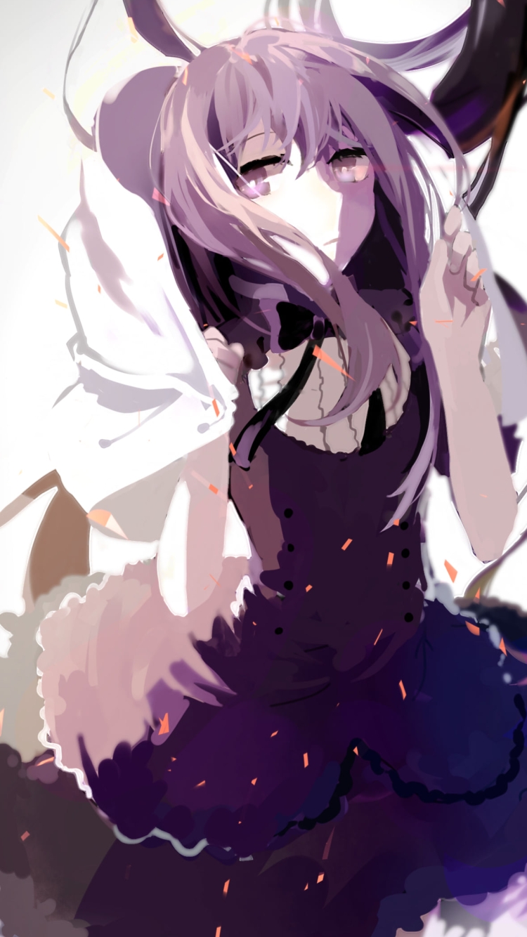 気だるげな表情の暁美ほむら / 魔法少女まどか☆マギカの750 x 1334 / スマホ壁紙