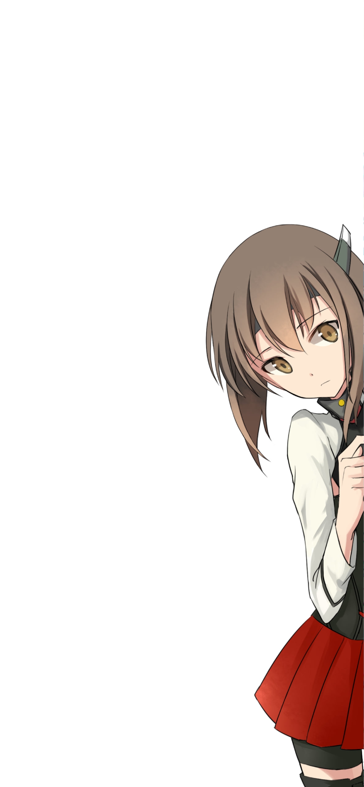 端から顔を出す大鳳 / 艦隊これくしょんの1170 x 2532 / スマホ壁紙