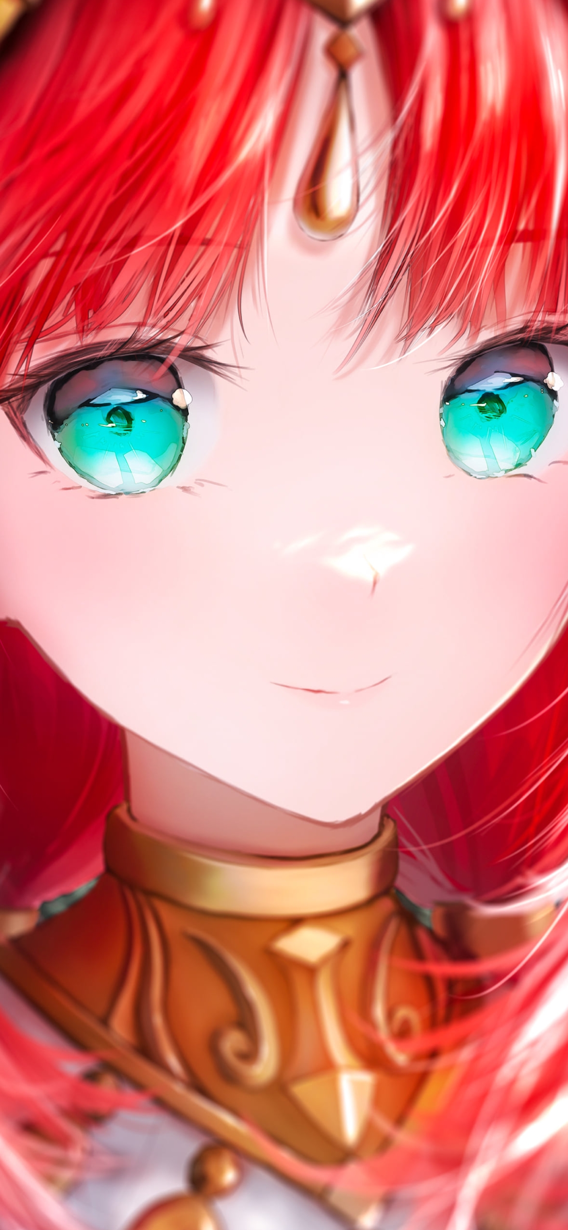 微笑むニィロウ / 顔のアップ / 原神の1170 x 2532 / スマホ壁紙