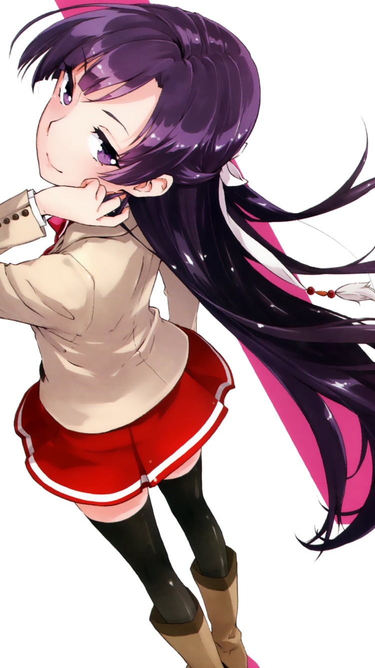 髪をなびかせて振り向く流木野サキ / 革命機ヴァルヴレイヴの750 x 1334 / スマホ壁紙