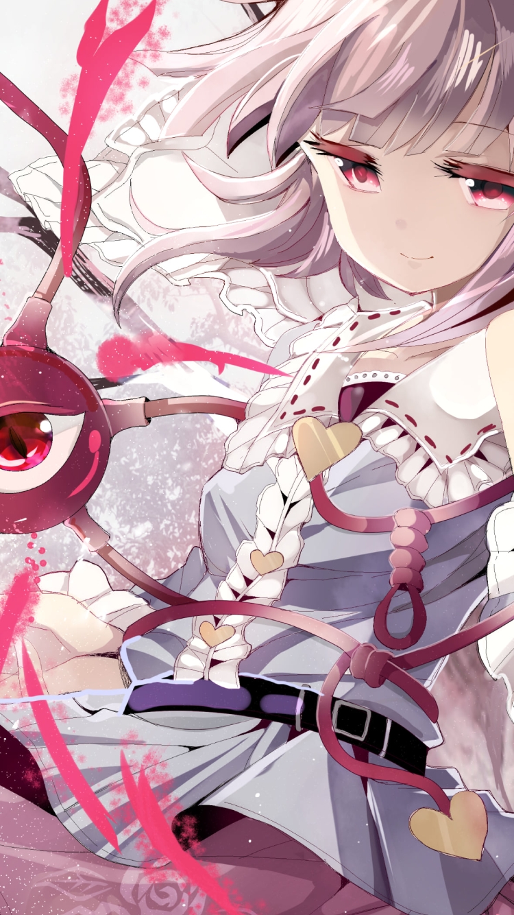 耳に手をあてる古明地さとり / 赤い瞳 / 東方の750 x 1334 / スマホ壁紙