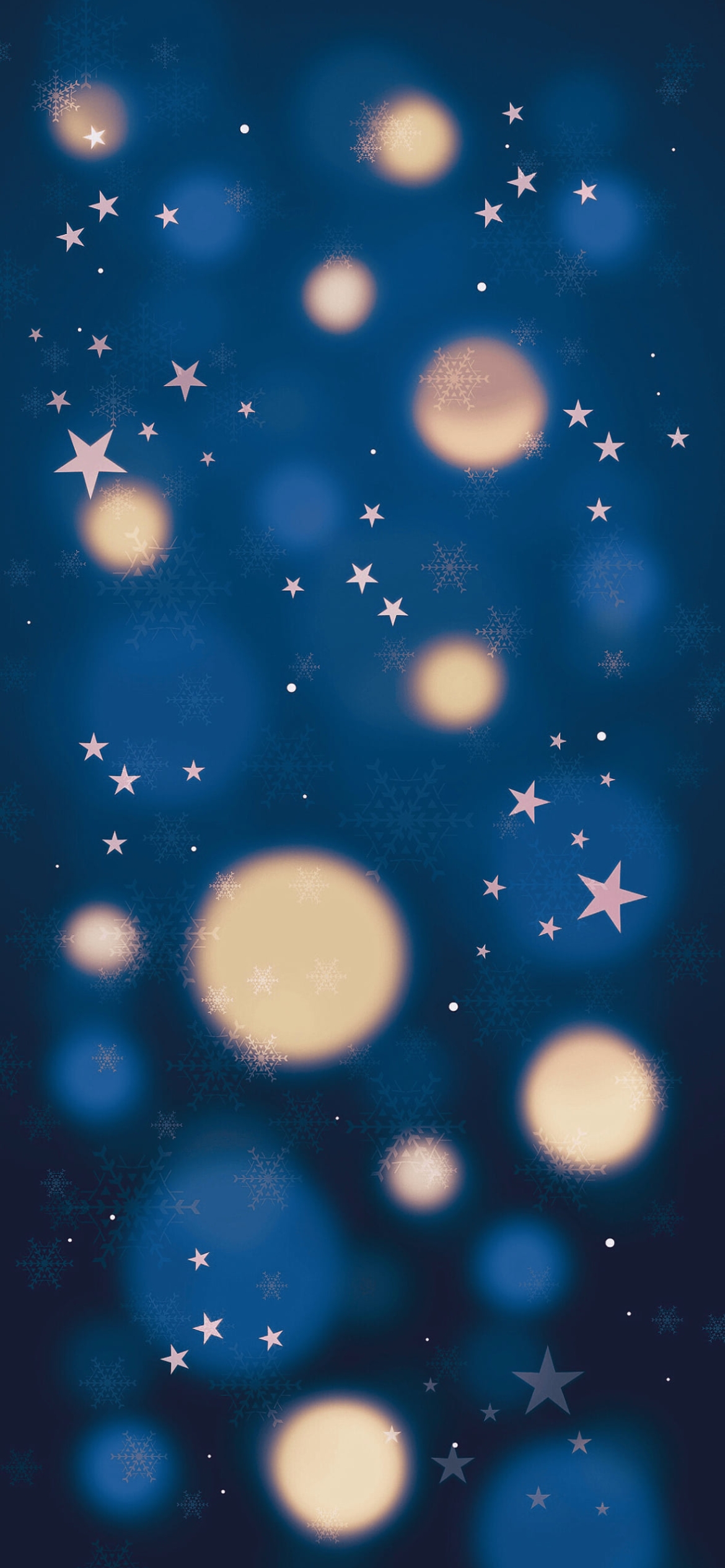 青いクリスマス / 星 / 氷の結晶 / ランプの光 / 綺麗の1170 x 2532 / スマホ壁紙