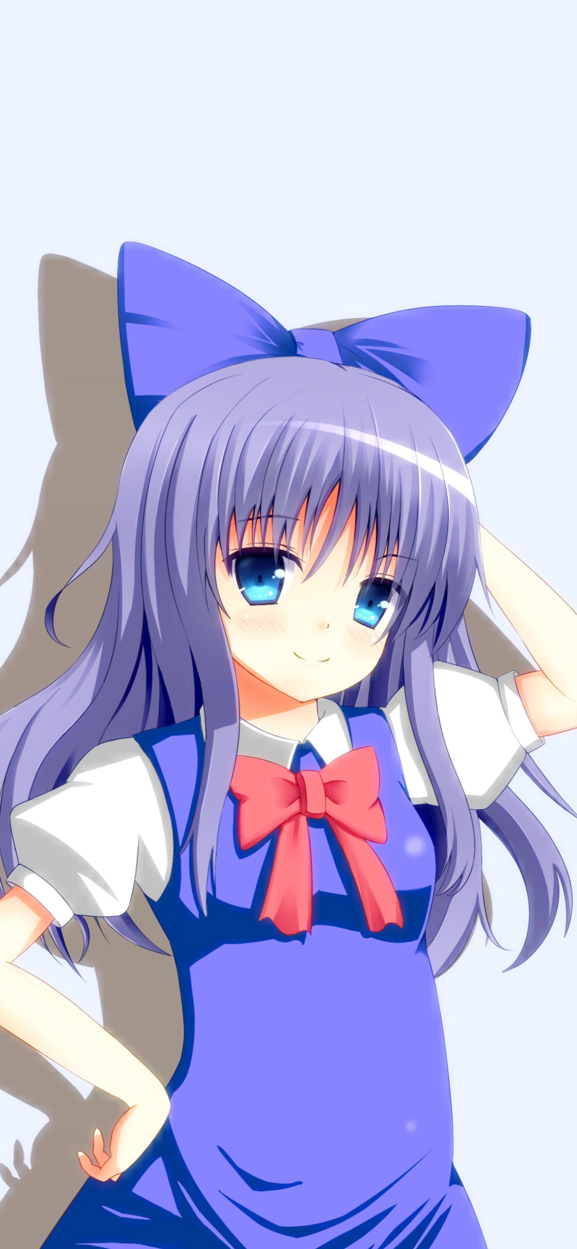 ポーズを取る可愛いチルノ / 東方の1170 x 2532 / スマホ壁紙