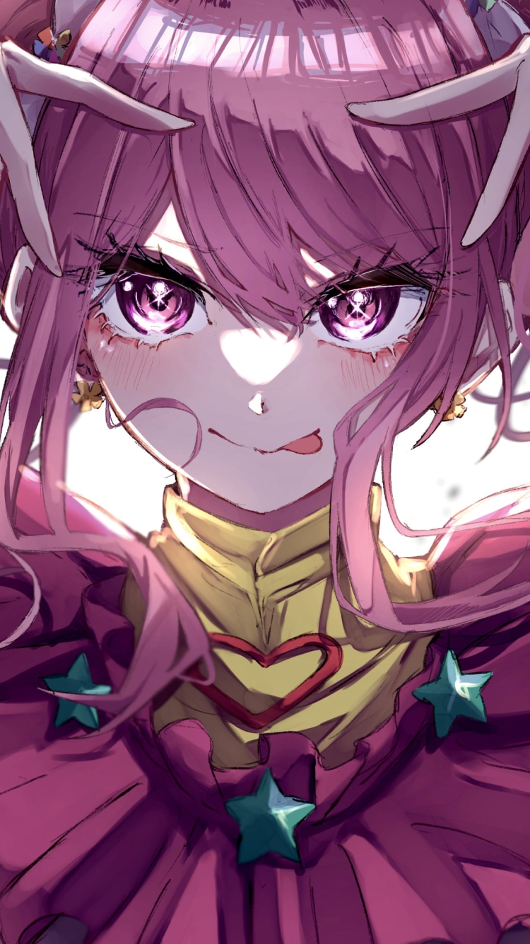 舌を出してポーズをする丸山彩 / バンドリ! / 推しの子の750 x 1334 / スマホ壁紙