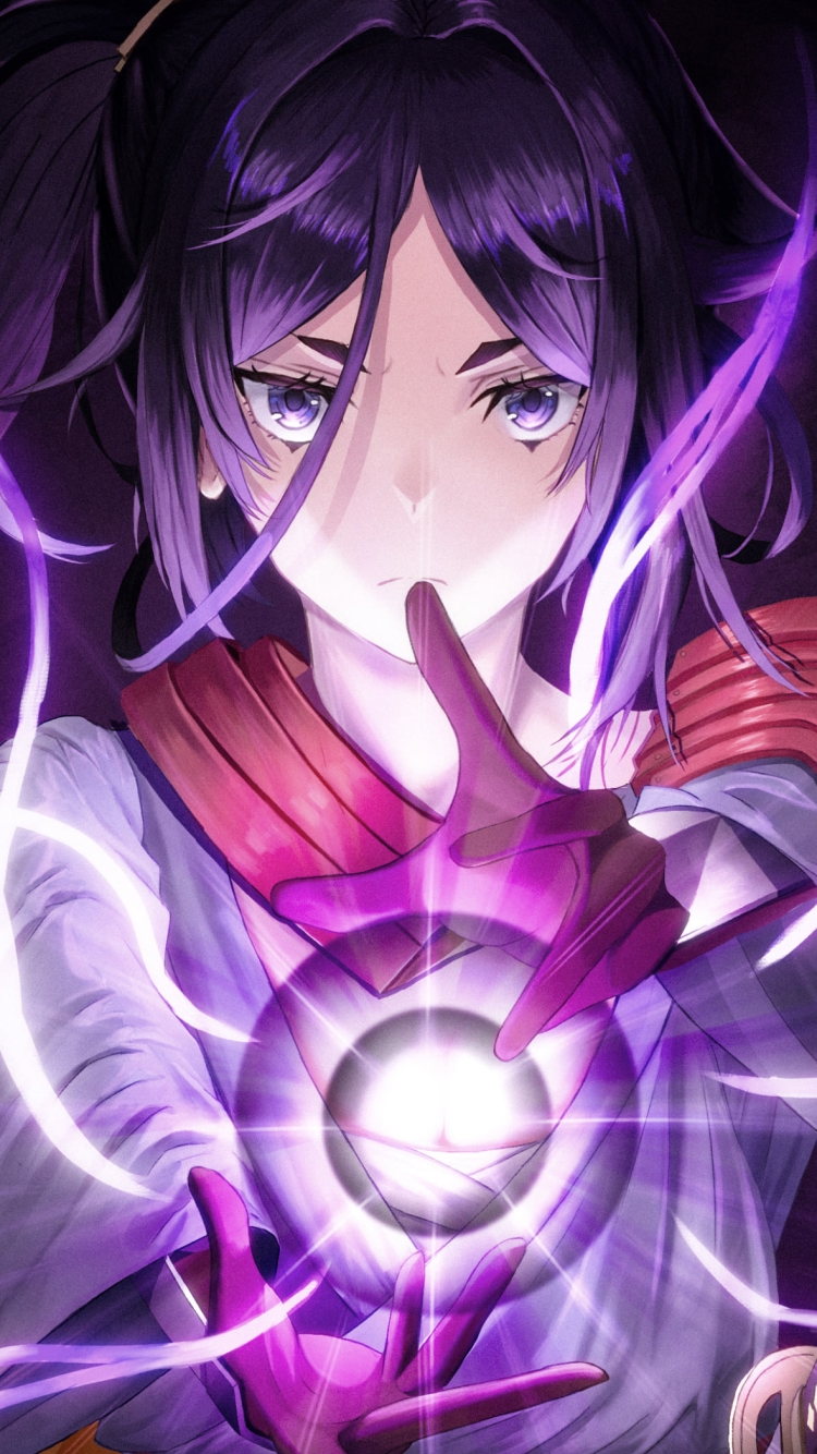 魔法を詠唱するヤマト命 / ダンジョンに出会いを求めるのは間違っているだろうかの750 x 1334 / スマホ壁紙